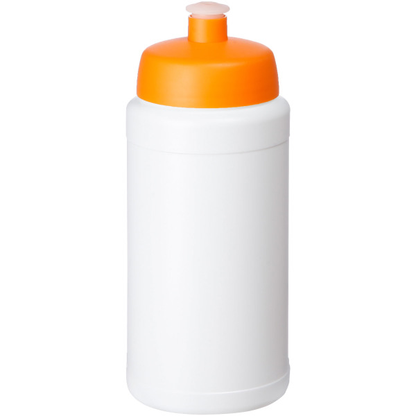 Baseline® Plus 500 ml drinkfles met sportdeksel - Wit/Oranje