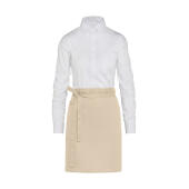 BRUSSELS - Short Bistro Apron with Pocket - Natural - One Size