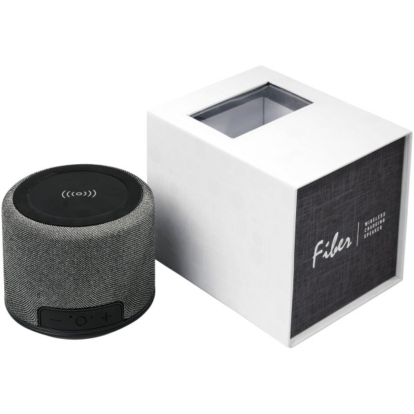Fiber wireless charging Bluetooth® speaker - Solid black