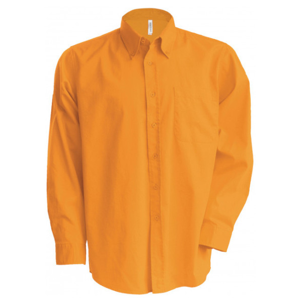 Nevada Ii - Heren Overhemd Lange Mouwen Burnt Orange XXL