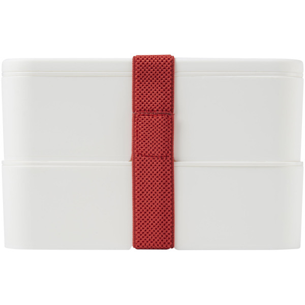 MIYO double layer lunch box - White/White/Red