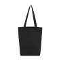 Canvas Cotton Bag LH with Gusset - Black - One Size