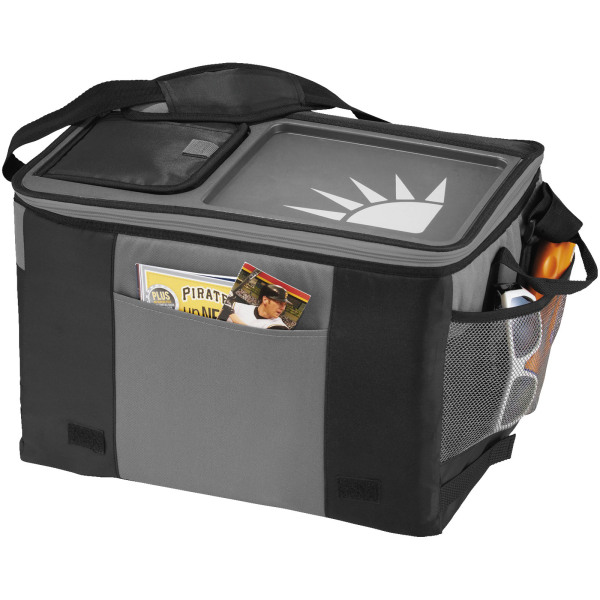 Table-top 50-can cooler bag 36L - Solid black/Grey