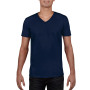 Gildan T-shirt V-Neck SoftStyle SS for him 533 navy L