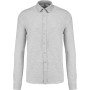 Piqué overhemd lange mouwen Oxford Grey L