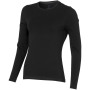 Ponoka biologisch dames t-shirt met lange mouwen - Zwart - 2XL