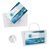 Mini visitekaart tasje transparant gevuld met mints Mini visitekaart tasje transparant gevuld met mints