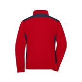 Ladies' Workwear Sweat Jacket - COLOR - - red/navy - XS