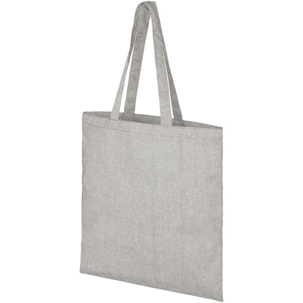 Pheebs 150 g/m² recycled tote bag 7L - Heather grey/Natural