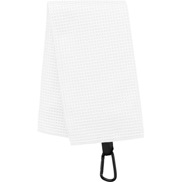 Golfhanddoek met honinggraatstructuur White One Size