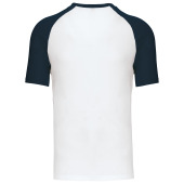 Baseball - Tweekleurig t-shirt White / Navy XL