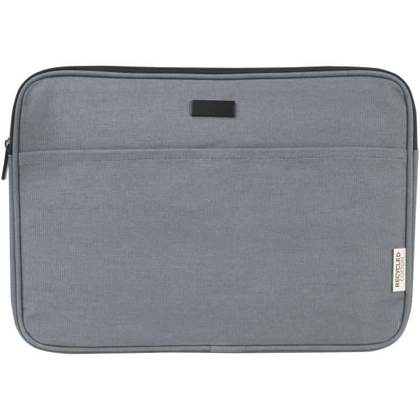 Joey 14 inch GRS gerecyclede canvas laptophoes, 2 l - Grijs