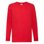 Kids Valueweight Long Sleeve T - Red - 104 (3-4)