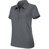 Damespolo korte mouwen polykatoen Dark Grey Heather XXL