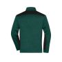 Men's Knitted Workwear Fleece Jacket - STRONG - - dark-green-melange/black - L