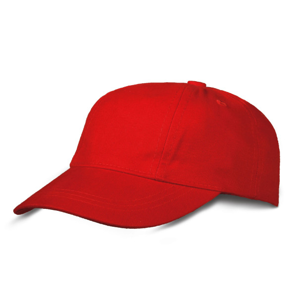 Brushed Turned Top Kids Cap Rood