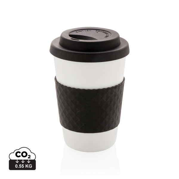 Herbruikbare koffiebeker met grip | Duurzaam | Dubbelwandig 270ml