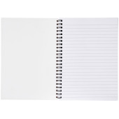 Desk-Mate® A5 notitieboek met synthetische omslag - Wit/Zwart