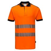 PW3 Hi-Vis Polo Shirt, Orange/Black, 3XL, Portwest