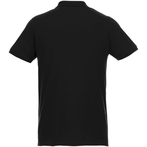 Beryl short sleeve men's GOTS organic recycled polo - Solid black - XS