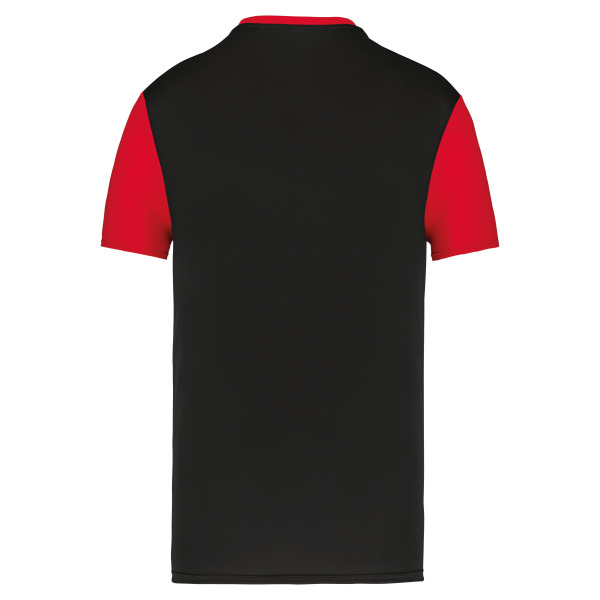 Tweekleurige jersey met korte mouwen voor kinderen Black / Sporty Red 12/14 ans