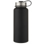 Supra 1 L copper vacuum insulated sport bottle with 2 lids - Solid black