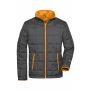 Men's Padded Light Weight Jacket - carbon/orange - S