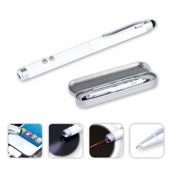 4-in-1 laserpointer/ LED/ touchpen/ pen