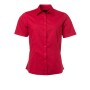 Ladies' Shirt Shortsleeve Poplin - red - 3XL