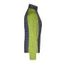 Ladies' Knitted Hybrid Jacket - kiwi-melange/anthracite-melange - XS