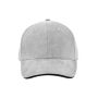 MB6230 6 Panel Corduroy Sandwich Cap - light-grey/black - one size