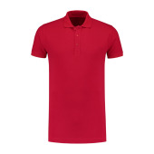 L&S Polo Basic Cot/Elast SS for him red XXL