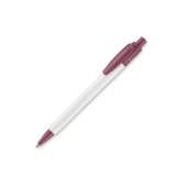 Ball pen Baron 03 recycled hardcolour - white / dark pink