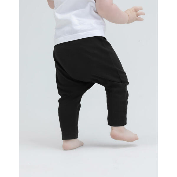 Baby Plain Leggings - Black - 3-6