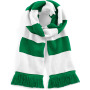Gestreepte sjaal Stadium Kelly Green / White One Size