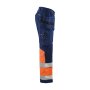 High Vis werkbroek met stretch en gereedschapzakken