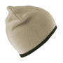 Soft Feel Cuffless Reversible Beanie - Stone/Olive - One Size
