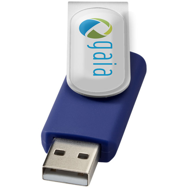 Rotate-doming USB 2GB - Blauw/Zilver