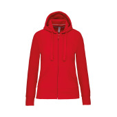 Damessweater met rits en capuchon Red XS