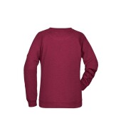 Ladies' Sweat - burgundy-melange - S