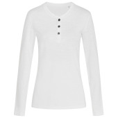 Stedman T-shirt Henley Sharon LS for her white S