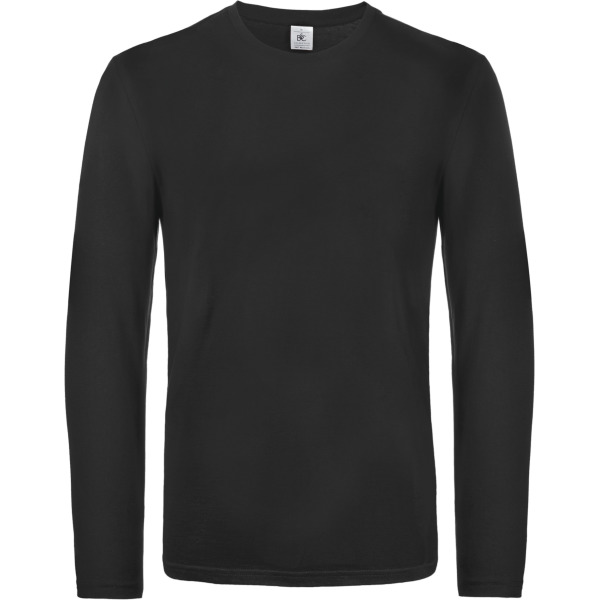#E190 Men's T-shirt long sleeve Black 3XL