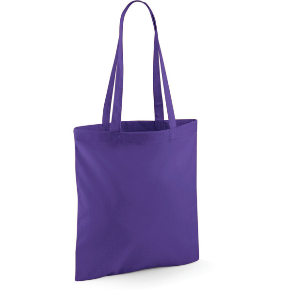 Shopper bag long handles Purple One Size