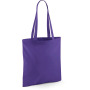 Shopper bag long handles Purple One Size