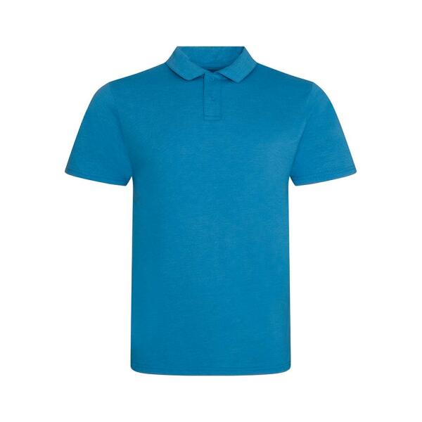 AWDis Tri-Blend Polo Shirt, Heather Sapphire Blue, L, Just Polos