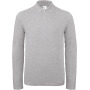 ID.001 Men's long-sleeve polo shirt Heather Grey M