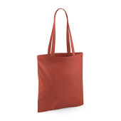 Shopper bag long handles Orange rust One Size