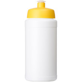 Baseline® Plus 500 ml drikkeflaske med sportslåg - Hvid/Gul