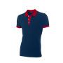 Poloshirt Bicolor Fitted Outlet 201002 Navy-Red XXS