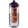 H2O Active® Octave Tritan™ 600 ml bidon en infuser met koepeldeksel - Transparant/Paars